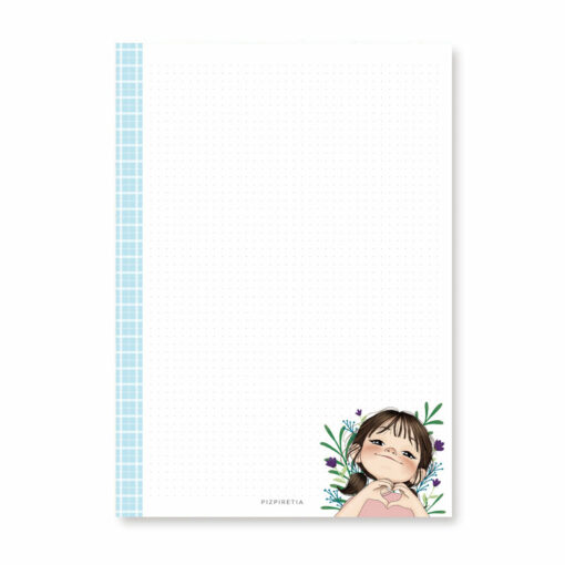 Bloc de notas con corazón A4