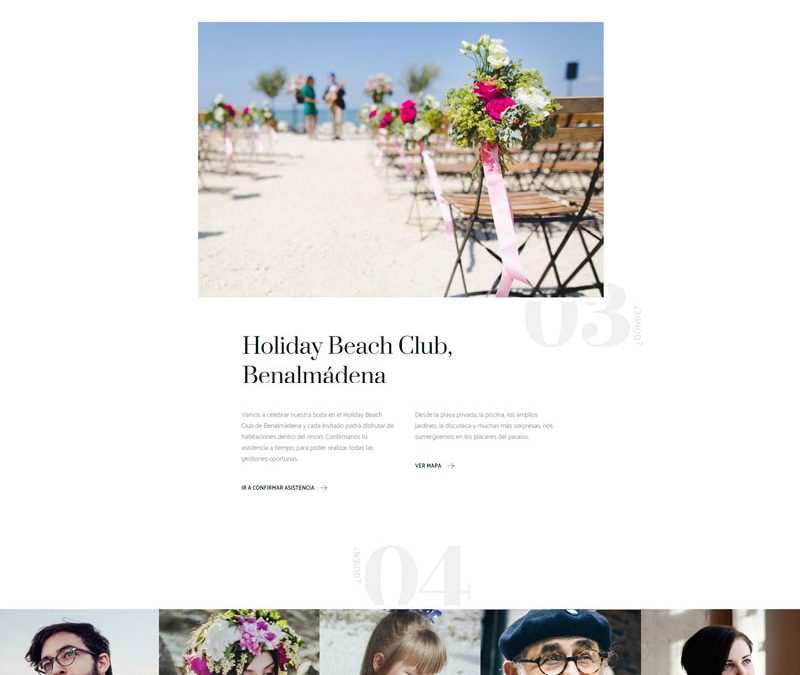 Página web para boda